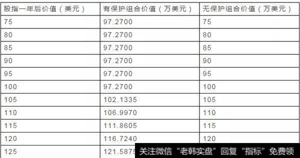 表（3）投资组合收益模式