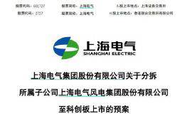 分拆上市第二单！上海电气送“子”科创板