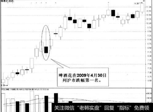 啤酒花(600090)在2009年4月30日列沪市跌幅第一名