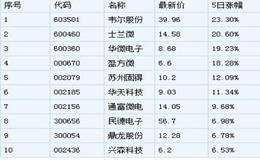 芯片概念持续受市场追捧 相关个股走出一波独立上涨行情