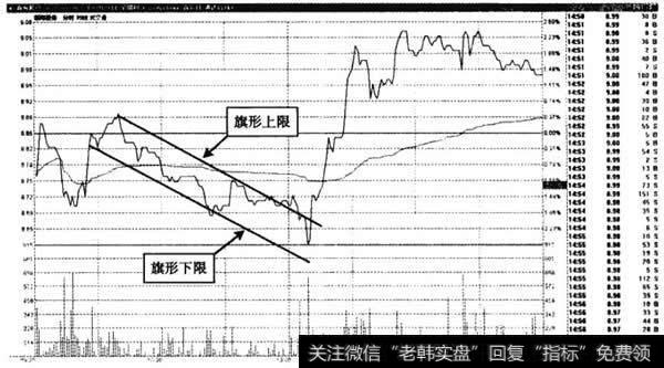 新海股份—回落2%的下跌旗形