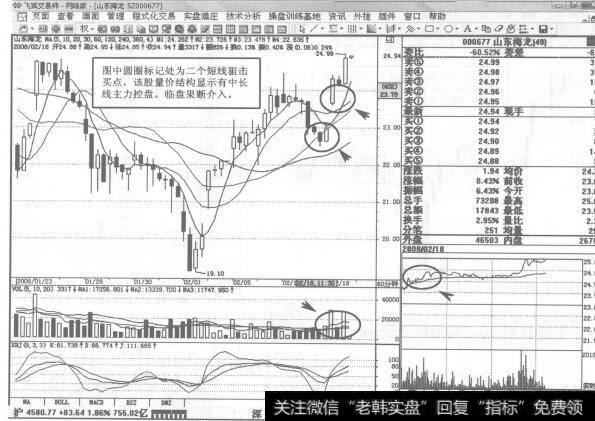 图185000677山东海龙2008年2月18日60分钟K线走势图谱