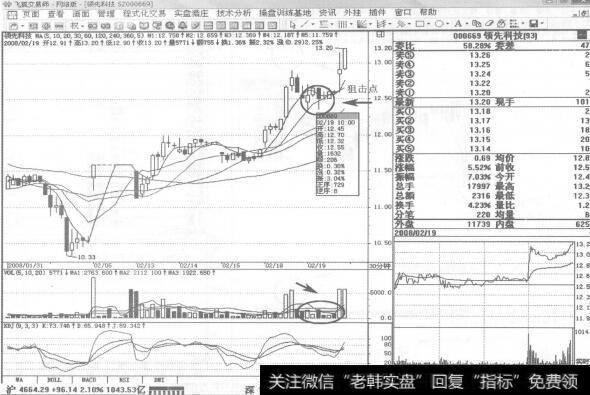 图223 000669领先科技2008年2月19日30分钟K线走势图谱