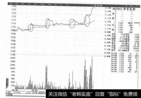 图1-2 华孚色纺分时走势图