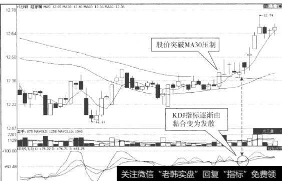 图48 陆家嘴(600663) 15分钟K线走势图