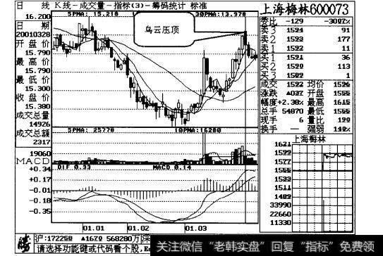 图23-1上海梅林日线走势图