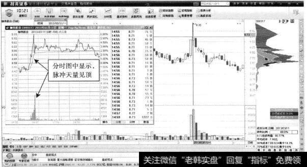 枷伟股份—分时图中量能见顶