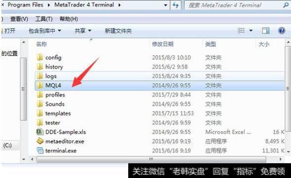 找到Indicators文件