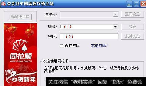 下载安装同花顺,然后登入