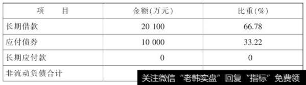 表21-3  2007年年末公司非流动负债构成情况