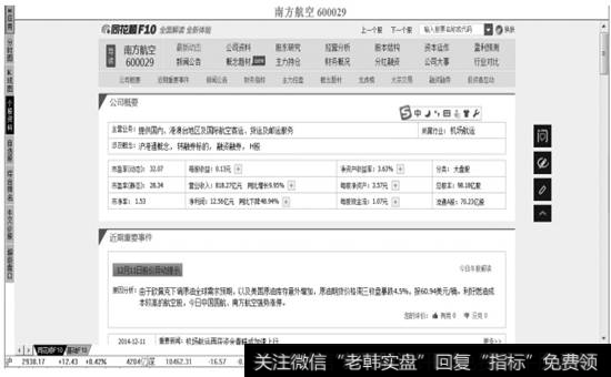 南方航空的【基本资料】