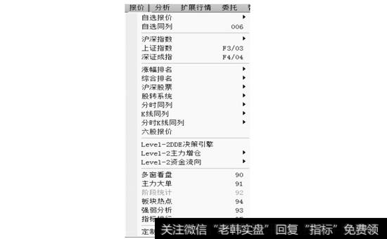 【板块热点】菜单命令