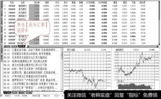 【反向汇率】选项卡