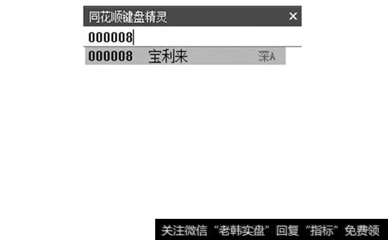 输入宝利来的股票代码