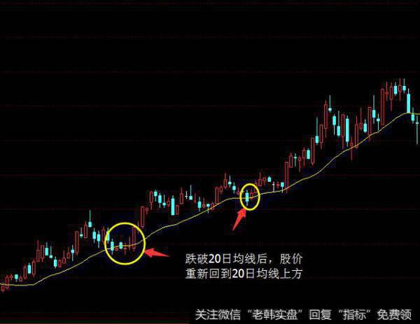 股价重新回到20日均线