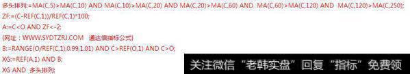 多头排列下的阳包阴的选股公式——指标分享