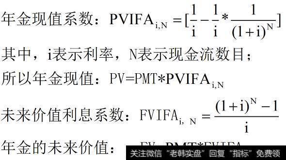年金的未来价值