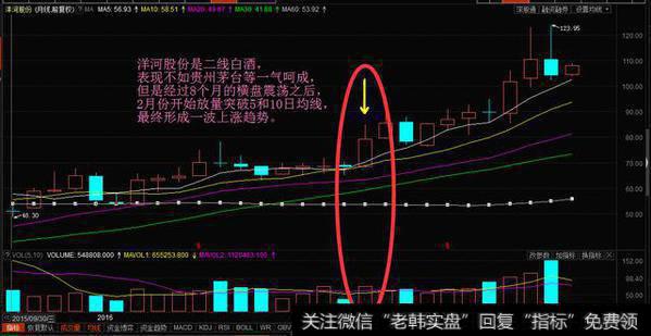 洋河股份月线放量突破