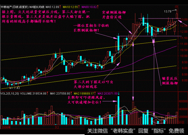 股票出现“长阴倒拔杨柳”形态，必要满仓擒拿强势股（附代码）