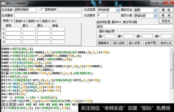 指标公式编辑器
