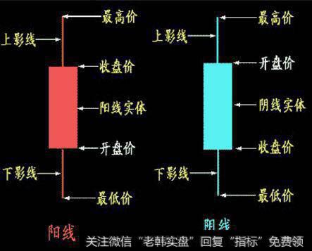 K线是一条柱状的线条,由影线和实体组成