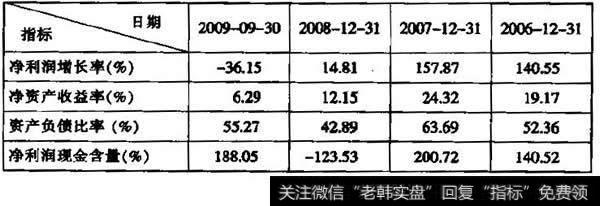 财务比率比较表