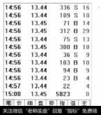 【分时成交明细】选项卡:主要用来查看分时成文明细