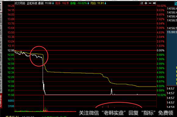 正虹科技分时图砸盘