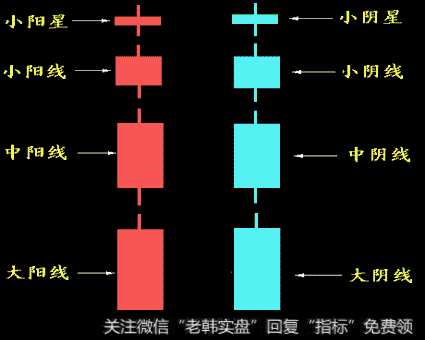 标准阴线、阳线与锤形阴线、阳线