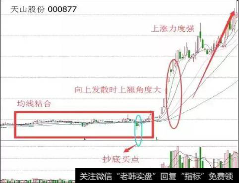 均线“粘合向上发散”形态-案例天山股份