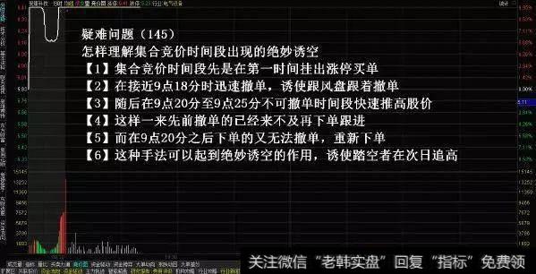 怎样理解集合竞价时间段出现的绝妙诱空