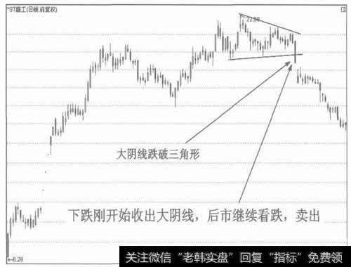 下跌开始收出大阴线，后市看跌