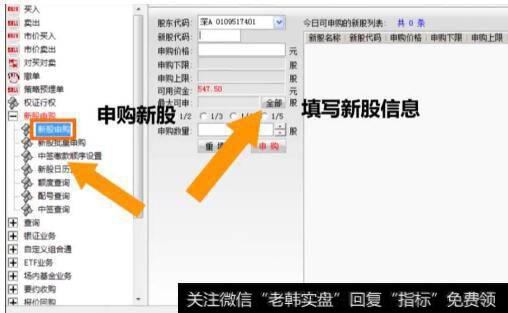 在软件中正确填写新股信息