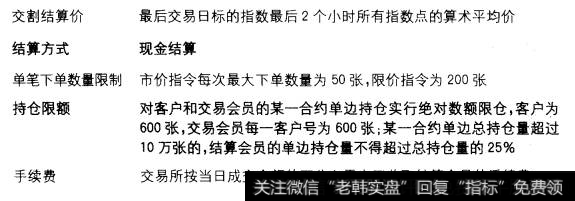 沪深300股指期货合约主要内容2