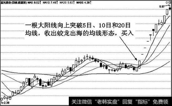 中期调整行情末端收出坟龙出海，是看涨信号