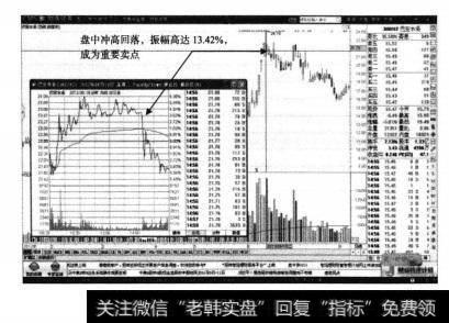 盘中该股振幅高达13.42%