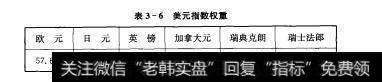 表3-6美元指数权重