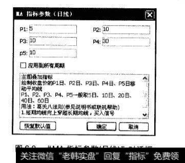 均线应用实践中均线的设置内容？