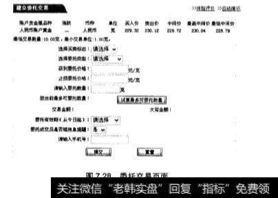 在炒黄金中什么是委托交易？如何理解?