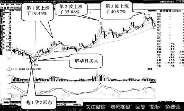 海南椰岛股票“前抱后孕线”形态1