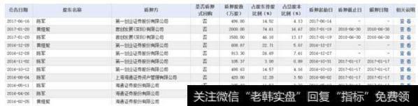 重大事项股权质押