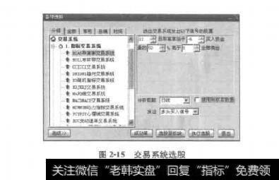 图2-15交易系统选股