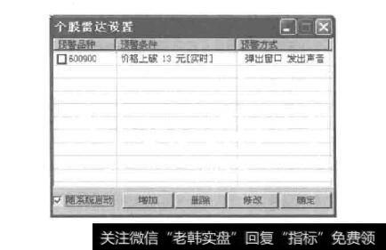 图5-20设置个股雷达