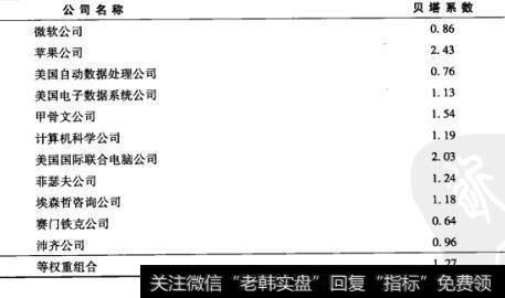 表13-1 软件企业的贝塔系数