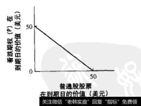 图22-2 看跌期权的到期日价值