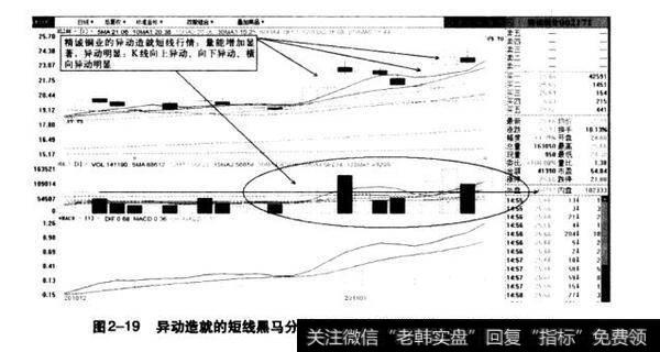 图2-19异动造就的短线晨马分析示意图（精诚铜业2010.12-2011.1）