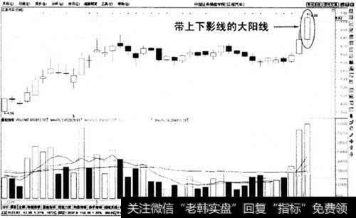 带上下影线的大阳线