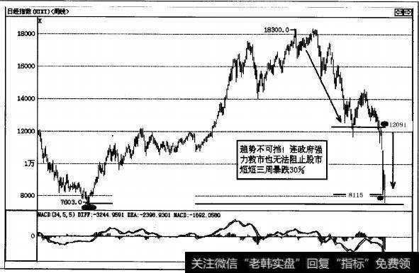 图1-4日经指数的基跌走势