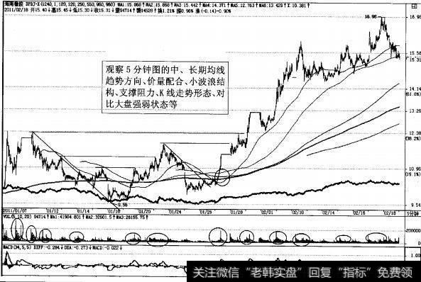 图2-52强势股<a href='/ngcps/237663.html'>海南橡胶</a>5分钟K线图