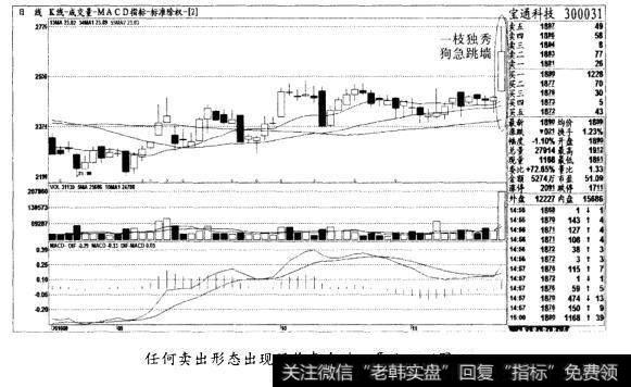 任何卖出形态出现股价都会跌，要小心(图三)